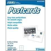 QUILL 7 34500 2 Sided Matte Post Cards, Inkjet Printer  