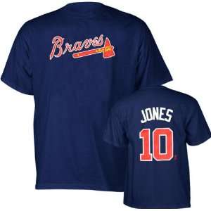   Majestic Name and Number Atlanta Braves T Shirt
