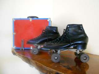   Mens Size 8 Hyde Leather/Chicago Roller Skates Co. Wheels Case  