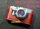 New Handmade Article Genuine real cow leather bag case cover for LEICA 