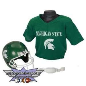  Michigan State Spartans NCAA Football Helmet and Jersey 