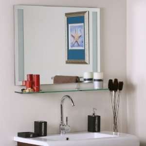  Frameless Bathroom Amyrilla Mirror with shelf