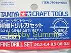 Tamiya Craft Tools FINE DRILL BIT Set re 1/24 1/20 1/350 1/700 1/48 
