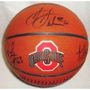 OHIO STATE BUCKEYES team signed basketball +COA   Autographed College 