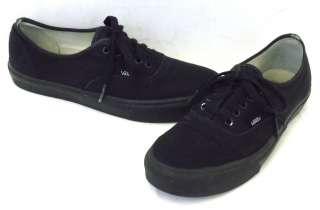 Vans Men Black Low Top Canvas Sneakers Size 10 USE  