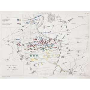  Rousseau Map of the Battle of Lutzen (1853) Office 