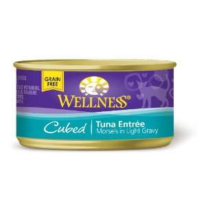  Wellness Canned Cat Food, Cubed Tuna Entree, 24 Pack of 3 