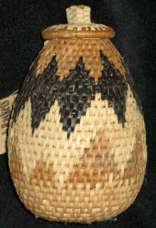Charming Traditional African Zulu Herb Storage Basket  