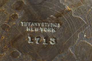 ANTIQUE Bronze Coin Bowl Tray Ashtray   TIFFANY STUDIOS   Marked 