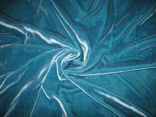 Silk Velvet Fabric ~ Turquoise  