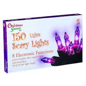 Christmas Source 620010 8 Function Purple Light Set with 150 Lights 