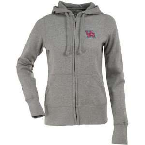 Houston Womens Zip Front Hoody Sweatshirt (Grey)  Sports 