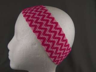 Pink wide fabric soft headband Stretch Elastic set 2  