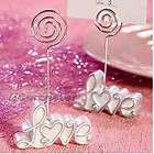   PCS Love Card Holder Stand Table Number Wedding Favors Gift White