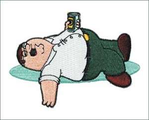 Family Guy Peter Drunk Emroidered Patch  