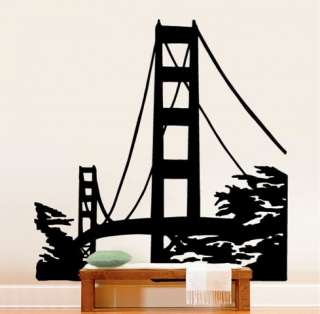 Vinyl Wall Decal Sticker Golden Gate Bridge Big 72x70  
