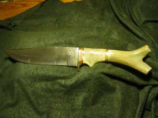 PABU CUSTOM FIXED BLADE HUNTER KNIFE USA stag handle  