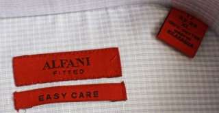 ALFANI Mens Dress Shirt Lavender Mini Check FITTED XL  