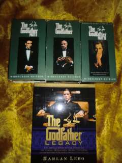 GODFATHER 25TH ANNIVERSARY WIDESCREEN EDITION SETOF 6 VHS TAPES & BOOK 