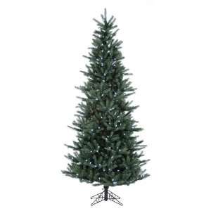 Pre Lit Tiffany Spruce Slim Artificial Christmas Tree   Clear LED 