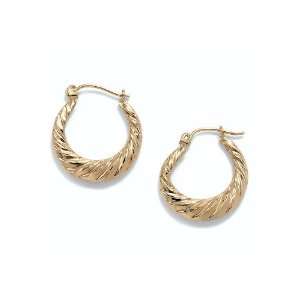  Lux 10k Gold Shrimp Style Hoop Earrings Lux Jewelers 