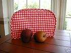 red gingham 4 slice square toaster appliance cover last one