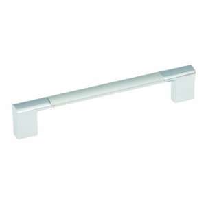   Chrome with Satin Pearl Dew Dew Bar Cabinet Pull with 5 Centers P3699