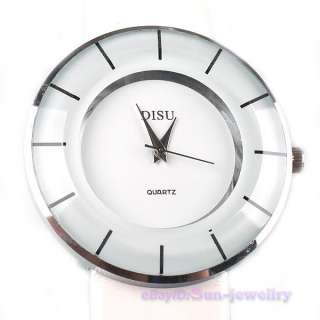 1pc White Leather Band Round Digital Watch Fit Womens Lady / Girls 