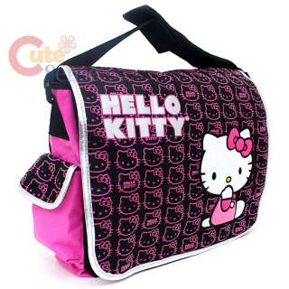Sanrio Hello Kitty School Messenger Bag  Mini Faces / Pink Black 