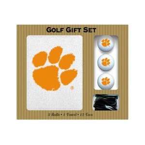  Clemson Tigers Screen Printed Towel, 3 balls and 12 tees 
