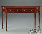   Foot Tapered Leg Mahogany 2 drawer Federal Style Console Table ~ New