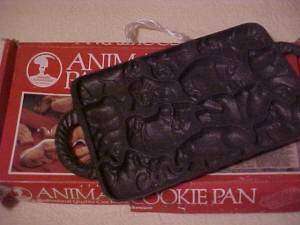 Bakers Advantage Cast Iron Animal Cookie Muffin Pan  