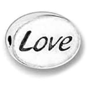  Charm Factory Pewter Love Heart Message Bead Arts, Crafts 