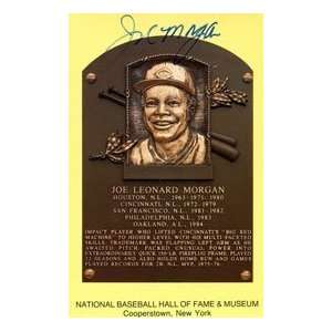  Joe Morgan Autographed Hall of Fame Plaque Sports 