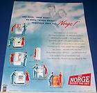 1947 norge appliances fridge stove washer ad expedited shipping 