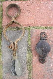 Vermont ANTIQUE BARN FARM 2 Metal PULLEY TOOLS  