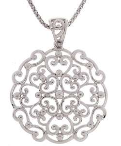 Sterling Silver Filigree Antique style Necklace  