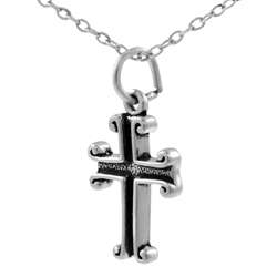 Sterling Silver Antique Cross Necklace  