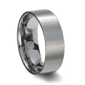  Tungsten Ring   Brushed Tungsten Carbide Pipe Cut Wedding 