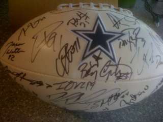 Autographed Dallas Cowboy Team signed ball with LOA  