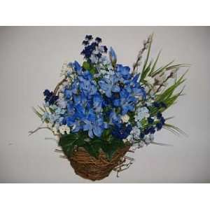  Nocturne in Blue Silk Floral Arrangement