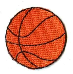Iron On Applique Embroidered Patch Large Basketball  