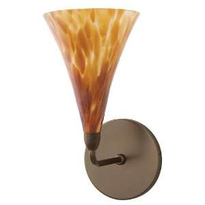   Amber Contemporary / Modern Single Light Up Lighting Flare Wall Sconce