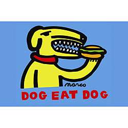 Marco Dog Eat Dog Canvas Art  