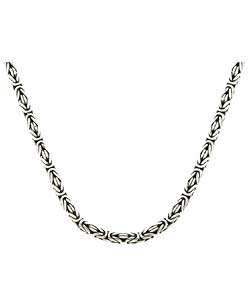 Sterling Silver Bali Chain Toggle Necklace  