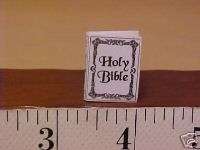 Holy Bible   White   Dollhouse Miniature  