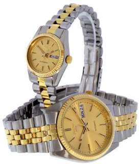 Mens and womens gold and silver Timex watches
