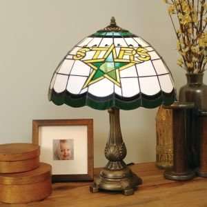 DALLAS STARS LOGOED 20 IN TIFFANY STYLE TABLE LAMP