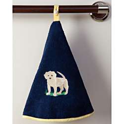   Doggie Terry Cotton Circular Hand Towels (Set of 2)  