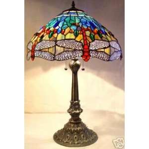  Dragonfly Stained Glass Tiffany Table Lamp Lamps